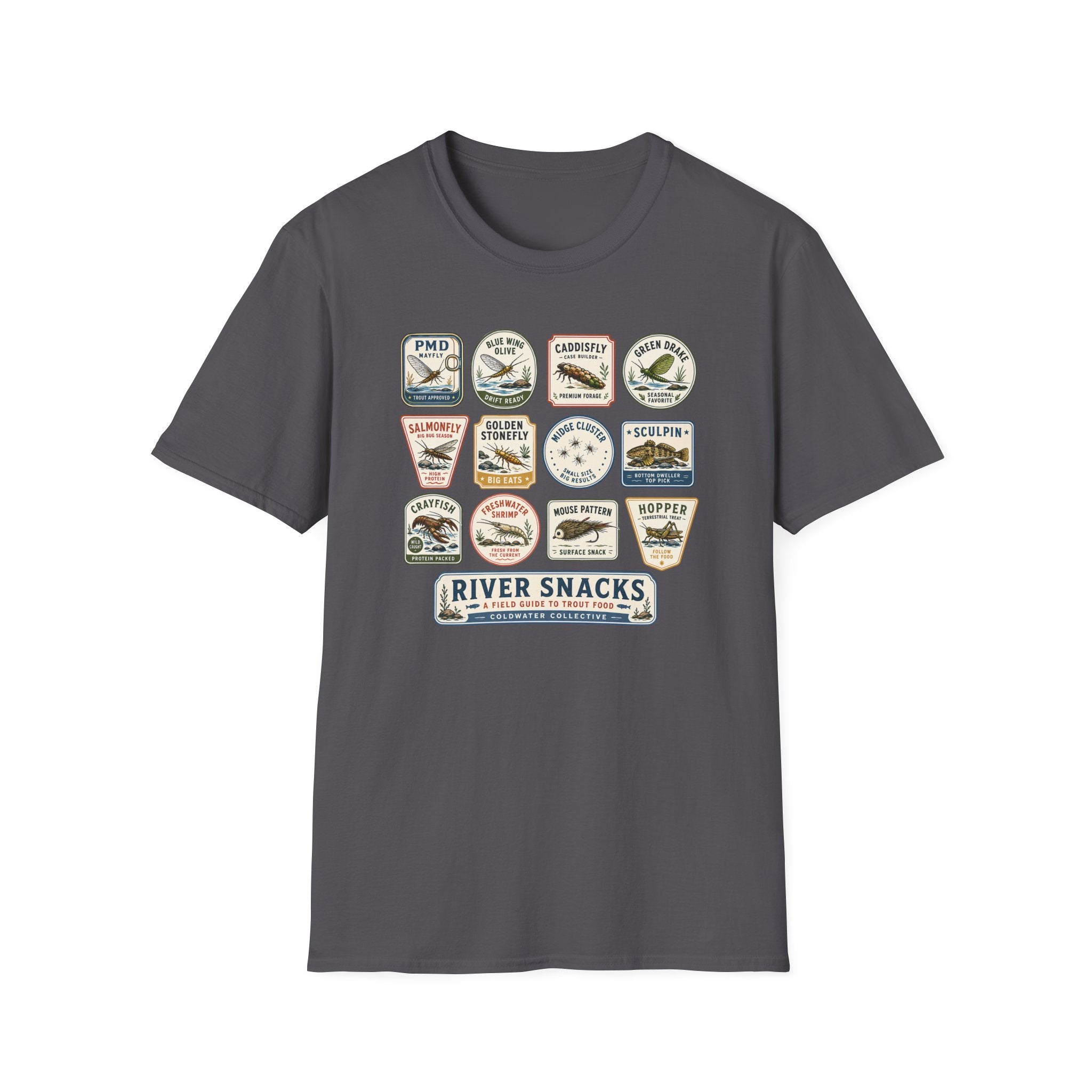Vintage Trout Food Stickers Shirt