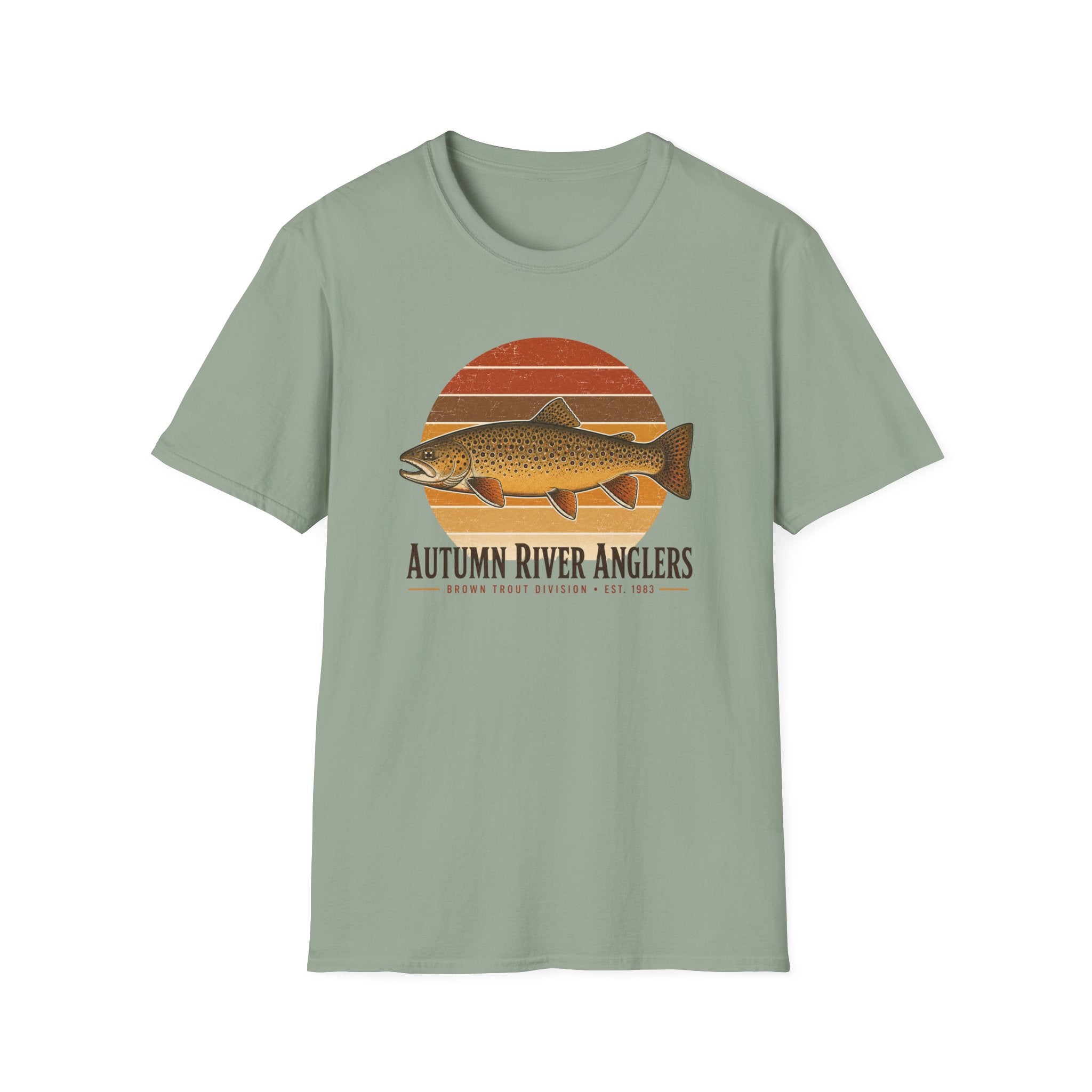 Autumn River Retro Sunset Shirt