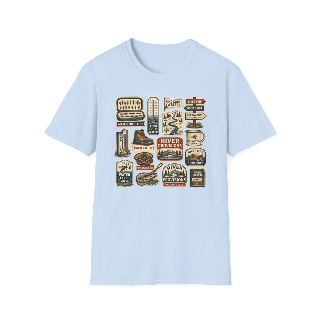 Vintage River Life Stickers Shirt