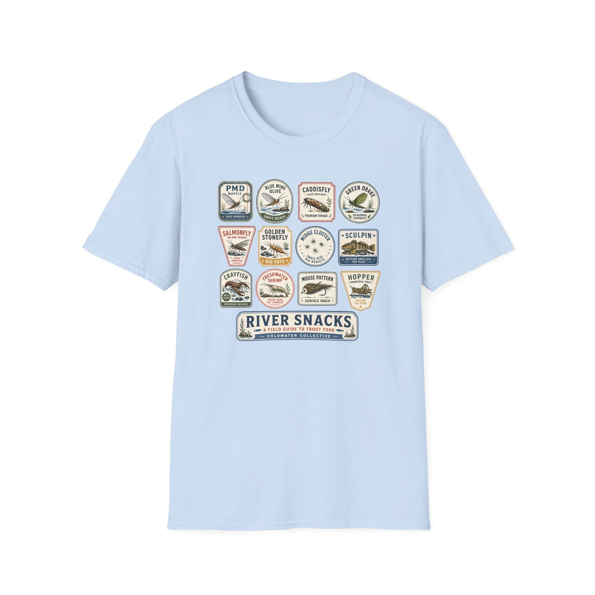 Vintage Trout Food Stickers Shirt