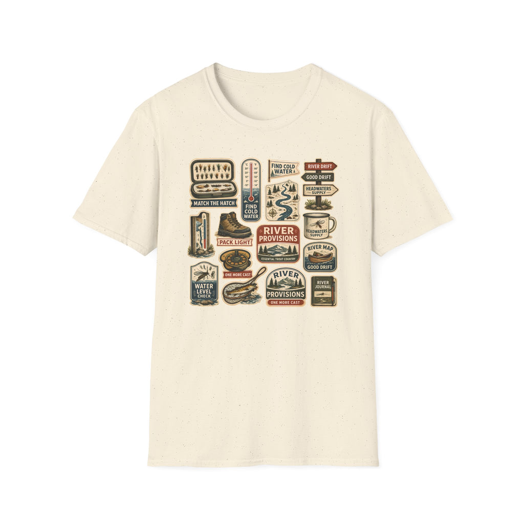 Vintage River Life Stickers Shirt